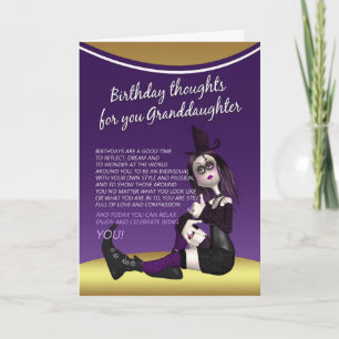 Grootdochter Gothic verjaardagskaart - Verjaardag Kaart