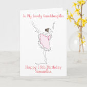  grootdochter Happy 16th Birthday Kaart (Gele Bloem)