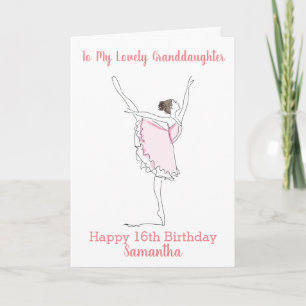 grootdochter Happy 16th Birthday Kaart