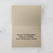 Grootdochter Happy Birthday Kitten met Speelgoed T Kaart (Binnen)