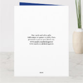 Grootdochter Happy Birthday Large blauw Kaart (Achterkant)