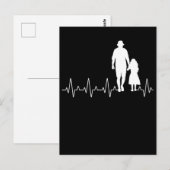 Grootdochter Heartbeat Opa Granddad Grandkid Briefkaart (Voorkant / Achterkant)