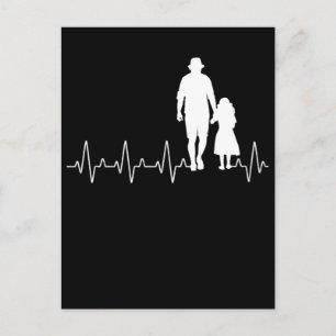 Grootdochter Heartbeat Opa Granddad Grandkid Briefkaart