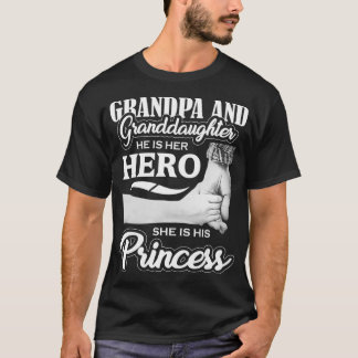 Grootdochter Hero Princess Fathers T-shirt