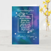 Grootdochter Master's Degree Afstuderen Quote Kaart (Gele Bloem)