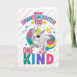 Grootdochter Rainbow Unicorn Valentijn Feestdagen Kaart