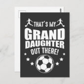 Grootdochter Soccer Girl Proud grootouders Briefkaart (Voorkant / Achterkant)