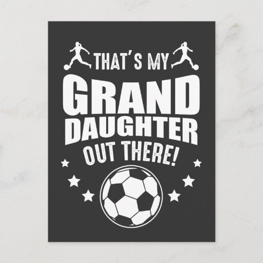 Grootdochter Soccer Girl Proud grootouders Briefkaart (Voorkant)