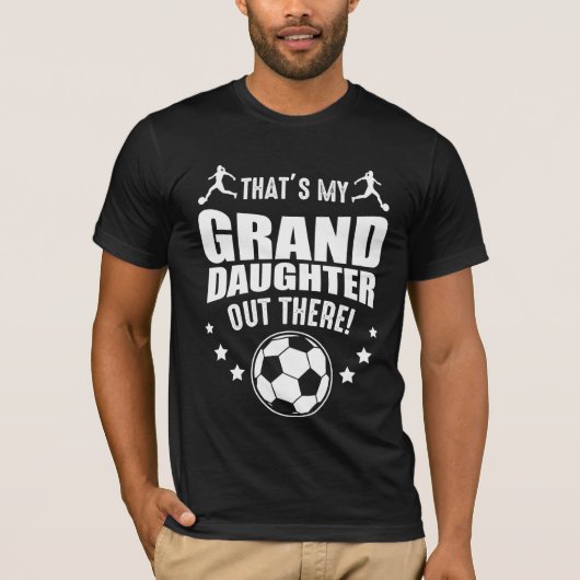 Grootdochter Soccer Girl Proud grootouders T-shirt (Voorkant)