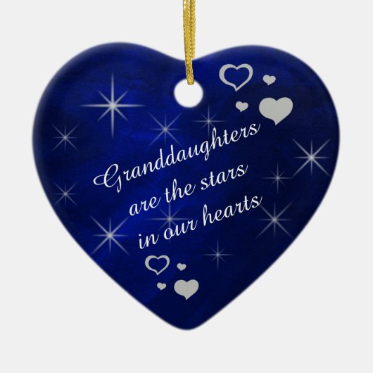 Grootdochter Star Heart Keepomwille Keramisch Ornament (Voorkant)