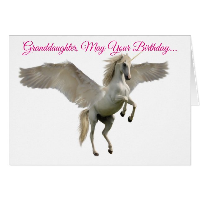 Grootdochter Unicorn Birthday (Voorkant Horizontaal)