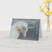 Grootdochter Unicorn Birthday Card Magical Kaart (Gele Bloem)