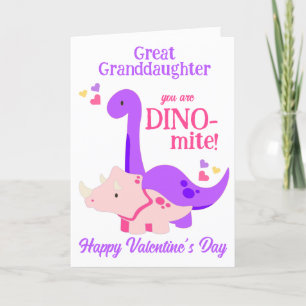 Grootdochter Valentijnsdag Dino-Mite Feestdagen Kaart