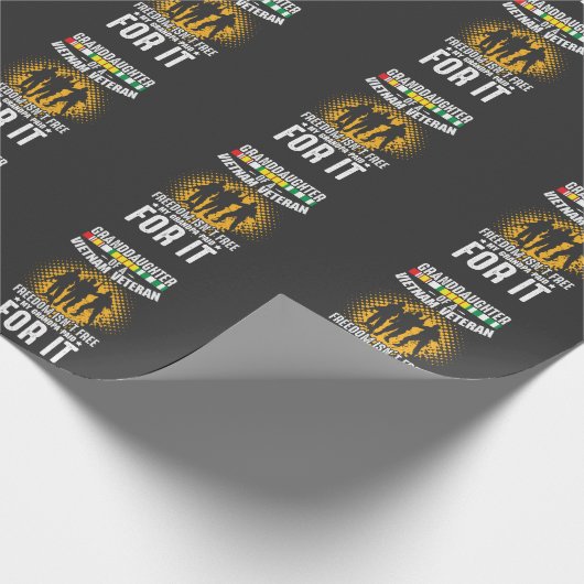 Grootdochter Vietnam Veteran Grandpa Soldaat Cadeaupapier (Hoek)