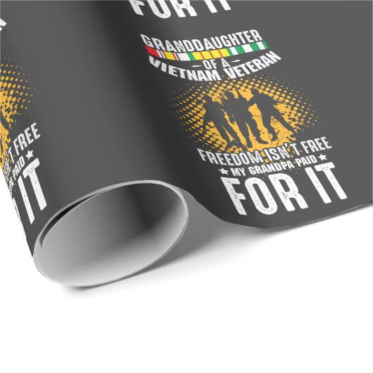 Grootdochter Vietnam Veteran Grandpa Soldaat Cadeaupapier (Rol Hoek)