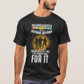 Grootdochter Vietnam Veteran Grandpa Soldaat T-shirt (Voorkant)
