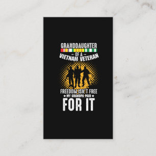 Grootdochter Vietnam Veteran Grandpa Soldaat Visitekaartje