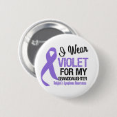 Grootdochter Violet Ribbon Hodgkins Lymphoma Ronde Button 5,7 Cm (Voorkant /achterkant)