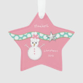 Grootdochter voor kerstsnowman ornament (voorkant)