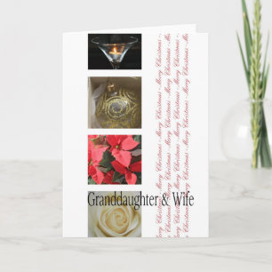 Grootdochters en vrouw met kerstkledij feestdagen kaart