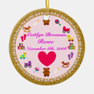 Grootdochters gepersonaliseerde kerstversiering keramisch ornament