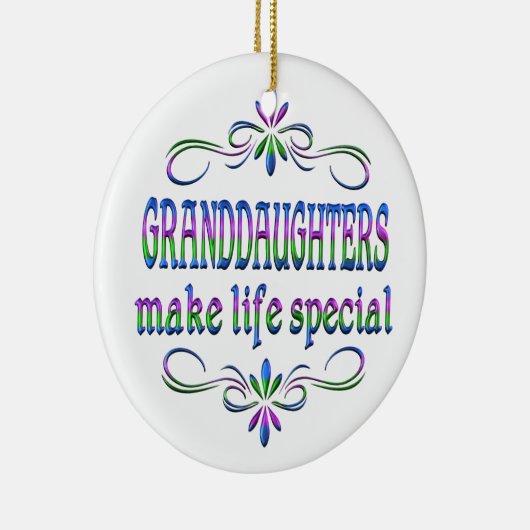 Grootdochters maken het leven speciaal keramisch ornament (Rechts)