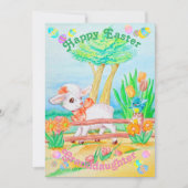 Grootdochters persoonlijke paaskaart. aankondiging (Voorkant)