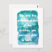 Grootdochters van het Briefkaart van de heksen (Voorkant / Achterkant)