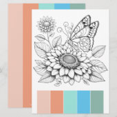 Grootformaat Kleurplaten Kaarten Kunsttherapie (Voorkant / Achterkant)