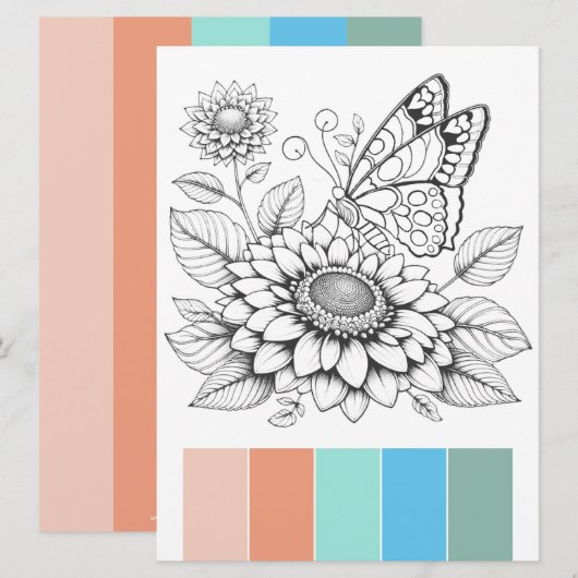 Grootformaat Kleurplaten Kaarten Kunsttherapie (Voorkant / Achterkant)