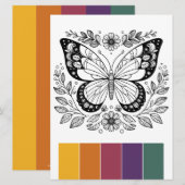 Grootformaat Vlinder Kleurplaten Kaarten Kunstther (Voorkant / Achterkant)