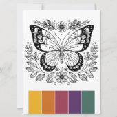 Grootformaat Vlinder Kleurplaten Kaarten Kunstther (Voorkant)