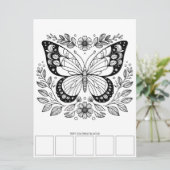 Grootformaat Vlinder Kleurplaten Kaarten Kunstther (Staand voorkant)