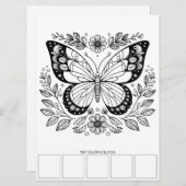 Grootformaat Vlinder Kleurplaten Kaarten Kunstther (Voorkant / Achterkant)