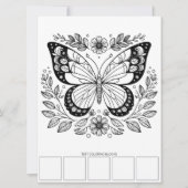 Grootformaat Vlinder Kleurplaten Kaarten Kunstther (Voorkant)