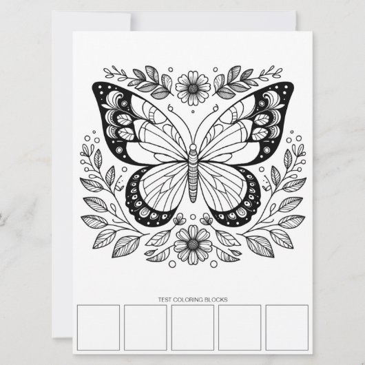Grootformaat Vlinder Kleurplaten Kaarten Kunstther (Voorkant)