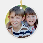 Grootfoto's en Woodland Snowflake Wreath Keramisch Ornament (Achterkant)