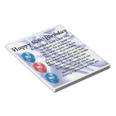 Grootgedicht - 80e geboortedagontwerp notitieblok (Schuin)