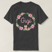 Grootgrootmoeder Gigi Zwangerschap Aankondiging Ba T-shirt (Design voorkant)