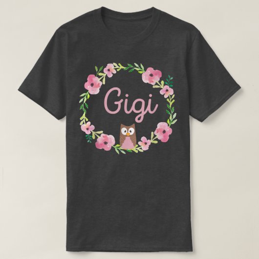 Grootgrootmoeder Gigi Zwangerschap Aankondiging Ba T-shirt (Design voorkant)