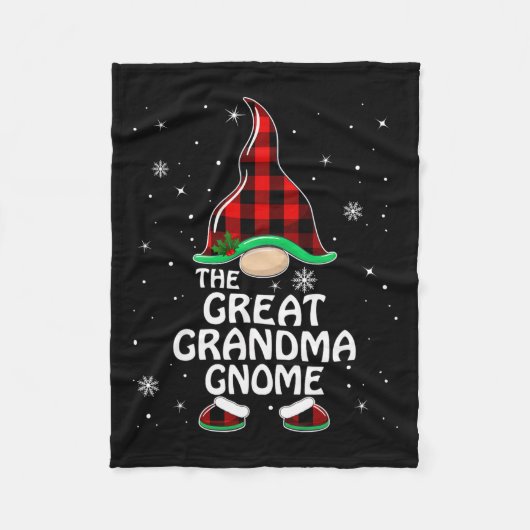 Grootgrootmoeder Gnome Buffalo Pset Matching Famil Fleece Deken (Voorkant)
