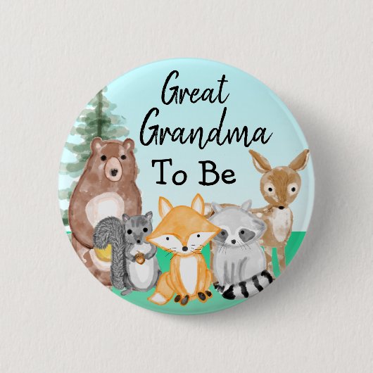 Grootgrootmoeder om Woodland te zijn brengt Baby s Ronde Button 5,7 Cm (Voorkant)