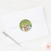 Grootgrootmoeder om Woodland te zijn brengt Baby s Ronde Sticker (Envelop)