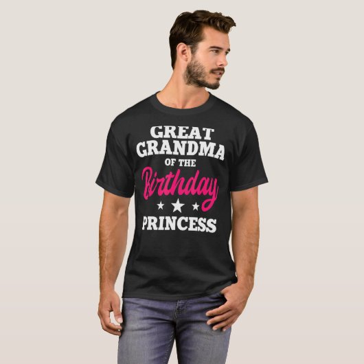 Grootgrootmoeder van de dag van de dag van de prin t-shirt (Voorkant volledig)