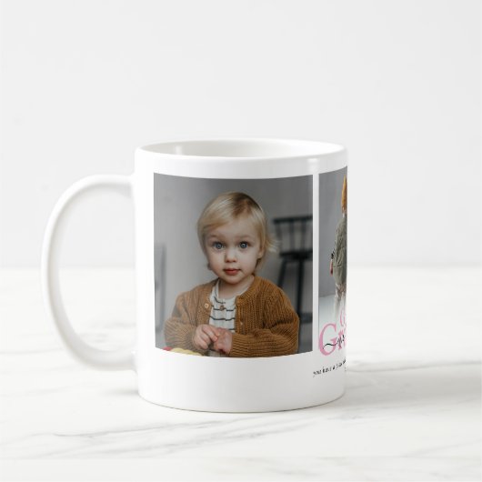 Grootgrootmoeder 'We houden van je' 3 Foto Collage Koffiemok (Links)