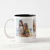 Grootgrootmoeder 'We houden van je' 3 Foto Collage Tweekleurige Koffiemok (Links)