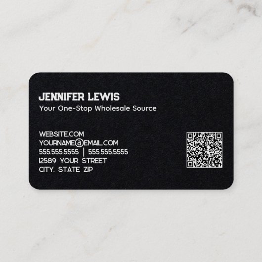 Groothandel distributeur Premium QR Visitekaartje (Achterkant)