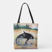 Groothandel in Canvas tas met wildvrije orca (Achterkant)