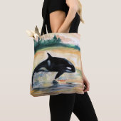 Groothandel in Canvas tas met wildvrije orca (Dichtbij)
