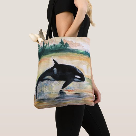 Groothandel in Canvas tas met wildvrije orca (Dichtbij)